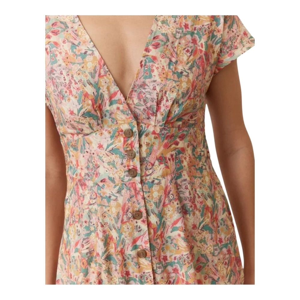 Marine Layer Camila Floral Button Front Minidress Size XL  SZ 16 Womens - Picture 2 of 12